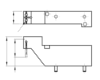 Monoblock-Werkzeughalter für DECO 7/10 und EvoDECO10 von Tornos (für 2 Stähle)